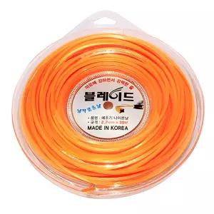 블레이드-예초기 악세서리-나일론줄 2.7mm-30M 사각형 (1EA)커터 예초기날 소품 부품 액세서리 부속 예초기