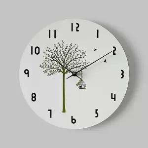 아트월 무타공시계 일러스트 행운나무 무소음 벽데코 거실인테리어 홈데코 신혼부부선물 원형 장식 무시계