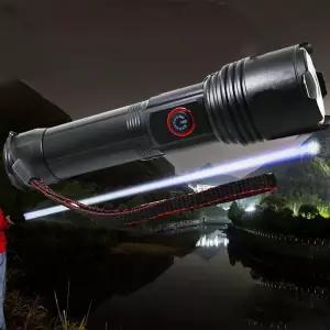 최강밝기 LED 후레쉬 줌 랜턴 C타입 충전 써치라이트미니손전등 치라이트 충전식 편리한 휴대용