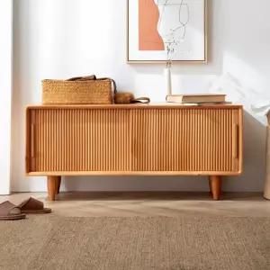 원목 템바보드 수납장 물푸레나무 도어형 여닫이 슬라이딩