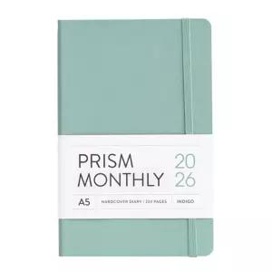 인디고 다이어리 2026 프리즘 A5 먼슬리 스케줄러 (날짜형 25절 월간) (민트라떼)스케쥴 26년도 플래너수첩