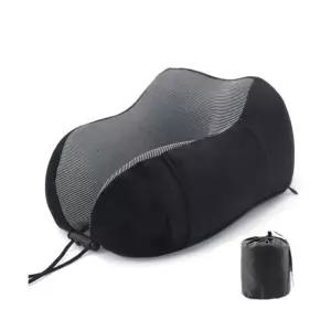 압축백 포함 메모리폼 U모양 목베개 블랙쿠션 휴대용 여행용 U베개 U쿠션