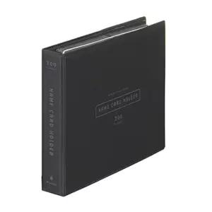 문화)실키명함철(300장 A300 검정)사무용집 업무용첩 케이스 정리 수납 정리함 수납함 꽂이 명함북 정리북