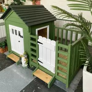 대형견집 만들기 원목 주택 고급 개집 실외 토끼집