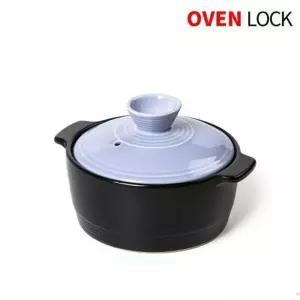 오븐락 뚝배기 내열 찜기 솥 소 퍼플도자 도자재질 전렌지사용가능 평바닥 파스텔컬러 손잡이뚜껑 디자인