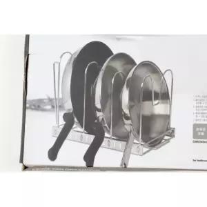 높이조절 후라이팬 수납대정리 프라이팬 거치 4단 선반 수납 높이