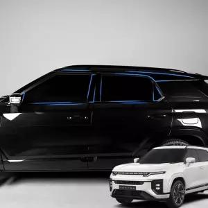 액티언 튜닝 용품 윈도우 라인 몰딩 크롬죽이기차량용 신차 필수 자동차 보호 블랙 포인트