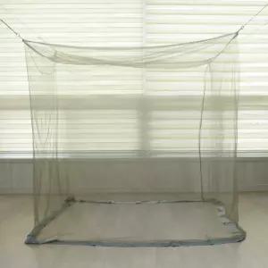 국방색 사각 모기장 소 1인 국내제작여름용품 형모기장 침실 캠핑 자취방 가정용 침대