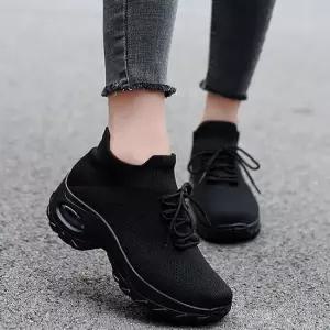 데일리 여성 에어굽 슬립온 키높이 스니커즈 운동화 어글리슈즈 여성스니커즈 슬립온