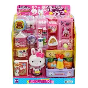 핑크래빗 얼음이나오는냉장고마트장난감 토끼인형놀이 가게 역할 어린이소꿉 소꿉