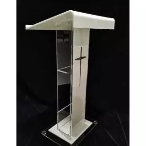 교회강대상 화이트 성가대 단상 교회 항목 연설대 십자가