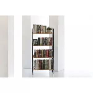 이지심플 책장겸용선반 4단책꽂이 인테리어 철제 튼튼한 4단