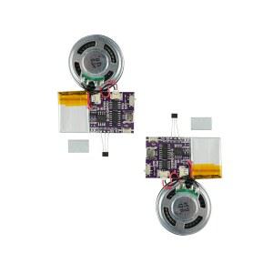 음성 모듈 MP3 음악 사운드 칩 공예용 16MB 사운드 모듈 크리스마스 새해 인사말 카드 스피커 리튬 배터리 전원이 장착된 박스 USB 케이블. (JR-JX7004-Magnet-2P)