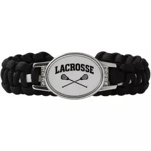 인피니티 컬렉션 블랙 라크로스 파라코드 팔찌 소년 소녀용 주얼리 LAX 스틱 참 선수 팀 팬을 위한 선물