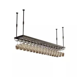 와인잔걸이 선반 수납 스텐 업소용 공간 홈바 유리잔 진열 천장형 와인잔 정리 주방 트레이