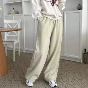 데일리 여성 밴딩 바지 여자 기모 와이드 팬츠밴팬츠 추리닝 트레이닝복 운동 실내