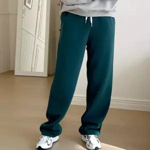데일리 여성 밴딩 바지 여자 기모 와이드 팬츠운동복 편한 겨울