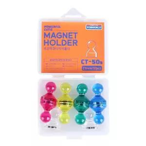 큐티자석홀더 (대 21mm 10개입) 냉장고 화이트보드자석 칠판 강력 메모 마그넷 보드 모양 칼라