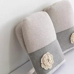 라떼 체크 주방장갑 (2개한세트)오븐용 뚝배기 냄비손잡이 전자렌지 냄비용 내열