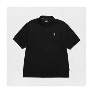 내셔널지오그래픽 N242UPL910 동물 와펜 피케 반팔 티셔츠 CARBON BLACK NGAP 1479774