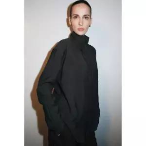 ZARA ZW 컬렉션 플루이드 오버사이즈 셔츠 - 콜 그레이 619643