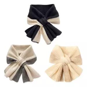 이거찜) 목도리 투톤 쁘띠 머플러 짧은목도리 니트머플러 니트목도리 가을목도리