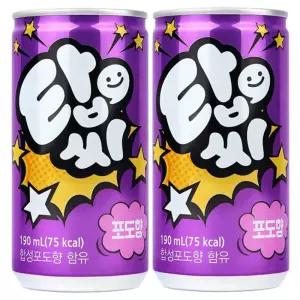 일화 탑씨 포도 190ml x 60캔 (30x2박스)탄산캔음료 과즙 과일 과즙수 자판기 업소용 씨캔 캔씨