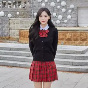 교복몰 보풀방지 여자 가디건 블랙카디건 학생