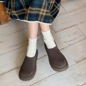 데일리 캐주얼 여성 도톰 아웃솔 플랫폼 슬리퍼샌들 여자블로퍼 발편한 페니 스웨이드 여성뮬 가죽 구두 굽