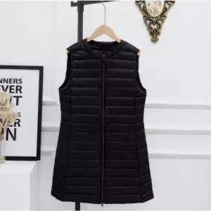 가볍고 실용적인 아이템 차이나넥 디자인 롱 경량조끼간절기 겨울 따뜻한털 패딩 남자 캐주얼 여성 코디 캐