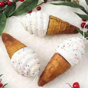 비타리토 쿠키마을 트리 오너먼트 3p 아이스크림 장식볼 크리스마스 소품 트리볼 장식품 인형 용품 성탄용