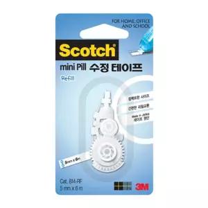 3M 미니필 수정테이프 리필 5mmX6m 12개입볼펜 테이프 화이트 문구용 팬시용 도구 학생