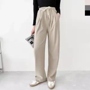 허리밴딩 밴바지 캐쥬얼 일자 배기 면바지 밴딩 면의류 신발 가방