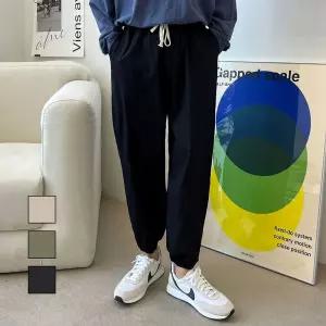 남성 허리밴딩 끈조절 벌룬 스타일 클래식 바지하의 조거팬츠 통넓은트레이닝복 여자슬랙스 남자 기모 겨울