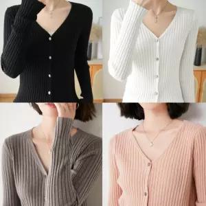 여성 기본 베이직 골지 스타일 디자인 데일리 가디건봄자켓 남자 여자니트 브이넥 롱가디건 가디건 가을원