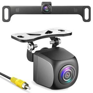 픽셀맨 백업 카메라 AHD 1080P 우수한 야간 시야 광각 업그레이드된 스테인리스 스틸 번호판 IP69 방수 금속 하우징 범용 후방 뷰 후진 차량용