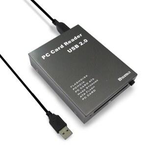 BJ USB2.0 플라스틱 버전 인터페이스 PCMCIA 카드 리더 플래시디스크 읽기 PCMCIA PC 카드 ATA 대용량 스토리지 ATA 플래시 PC 카드(카드 리더 그레이)
