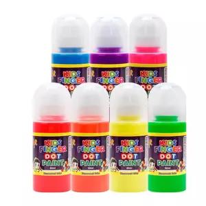 키즈 핑거 도트 페인트 형광색 (60ml x 7)유아미술 물감 놀이