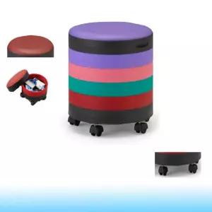 스툴 의자 원형 등받이없는 깡통 화장대 보조 수납박스 체어 다용도 드럼통 카페 업소용 원통 미용 디자인