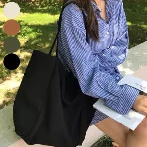 여성 무지 에코백 숄더백 수납력 좋은 보부상 가방 여자숄더백 쇼퍼백 베이직에코백