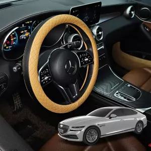 G80 가죽 퀼팅 엠보싱 핸들커버 시즌2덮개 카바 운전대 논슬립 투톤 원형 D컷 더블D 편한그립감 편한 링편