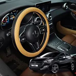 더뉴i30 가죽 퀼팅 엠보싱 핸들커버 시즌2카바 운전대 논슬립 링편한 미끄럼방지 차량 덮개