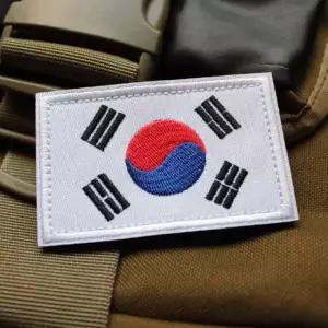 국기 국기     고급 한국 패치 스티커 와펜