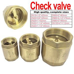 DN15 DN100 황동 두꺼운 역류 방지 체크 밸브 파이프 나사산 플레인 내부 나사 스프링 스윙 수직