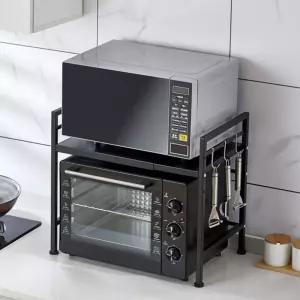 리빙밸류 길이조절 전자레인지 선반 거치대 수납장주방 렌지대 조립 오븐 지다이 지받침대