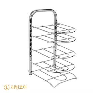 리빙코아 사각 후라이팬 정리대 5단선반 프라이팬 주방 수납대 5단