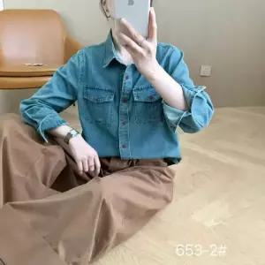 스파이더맨 데님 여친 빈티지 긴팔 셔츠 칼라 싱글 블레이저 OPH1