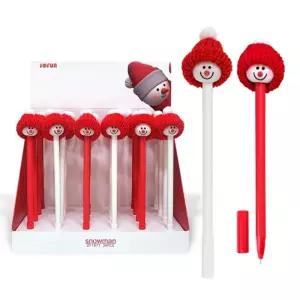 눈사람 중성펜 24개단체선물 판촉물 필기도구 필기류 크리스마스 귀여운 중성 캐릭터 필기구