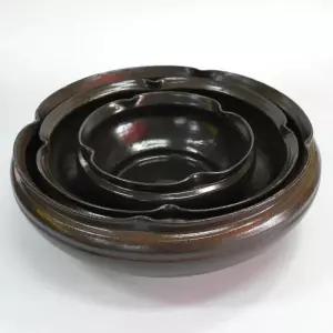 행운의별 옹기수반 소디자인 도자기 예쁜 수반 크로바 수공예 용품 원예용품