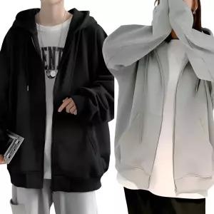 나프커 기모 오버핏 무지 여성 남성 후드집업 빅사이즈 루즈 남자 여자 가을 겨울 간절기아우터 자켓 플키